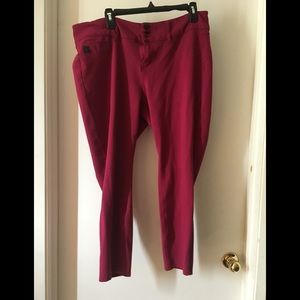 Maroon stretchy skinny jeans